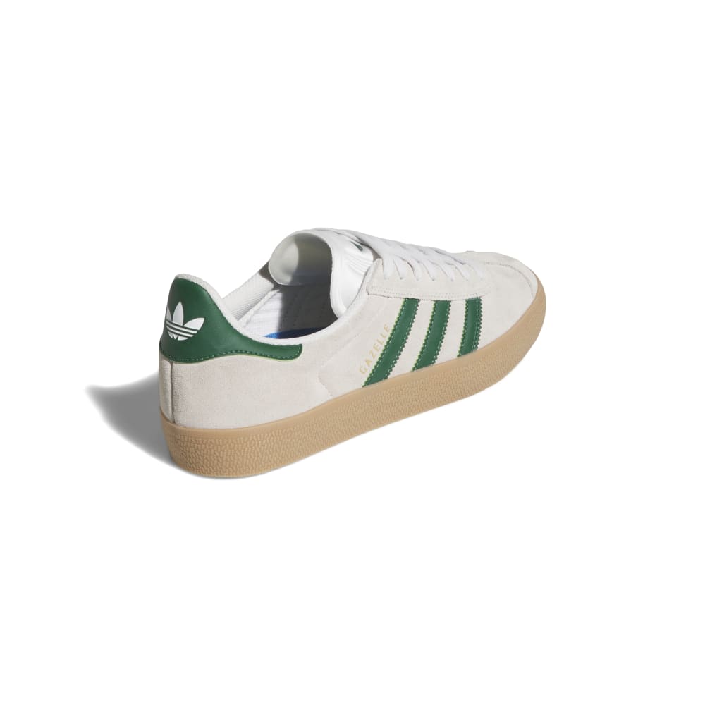Adidas Skateboarding Gazelle ADV Crystal White Green Gum