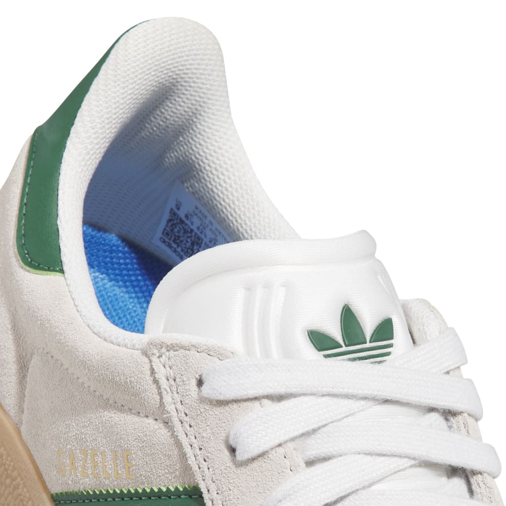 Adidas Skateboarding Gazelle ADV Crystal White Green Gum