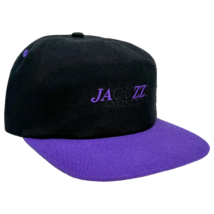 Black and purple cap with 'Jazz' text on a white background