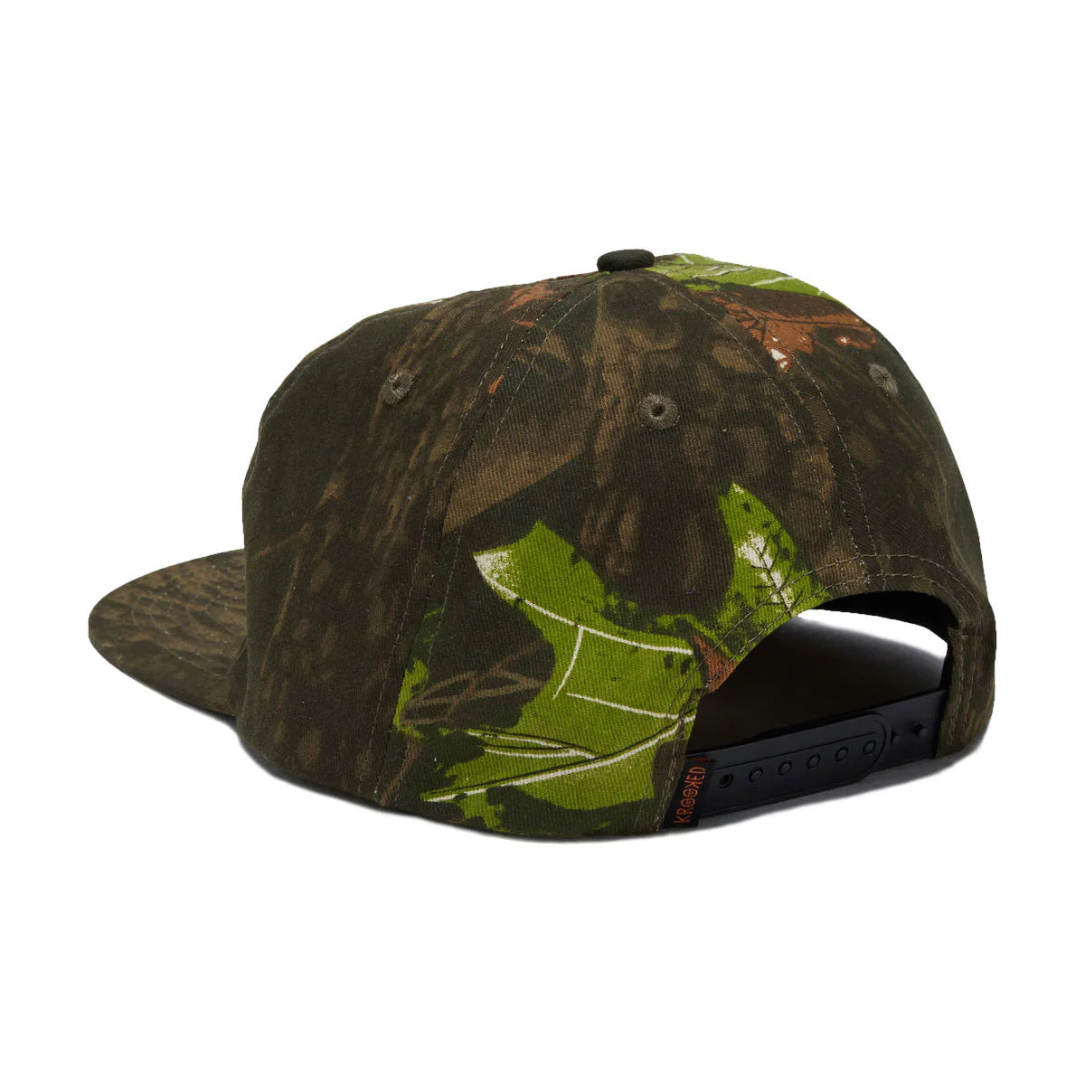 Camouflage-patterned cap on a white background