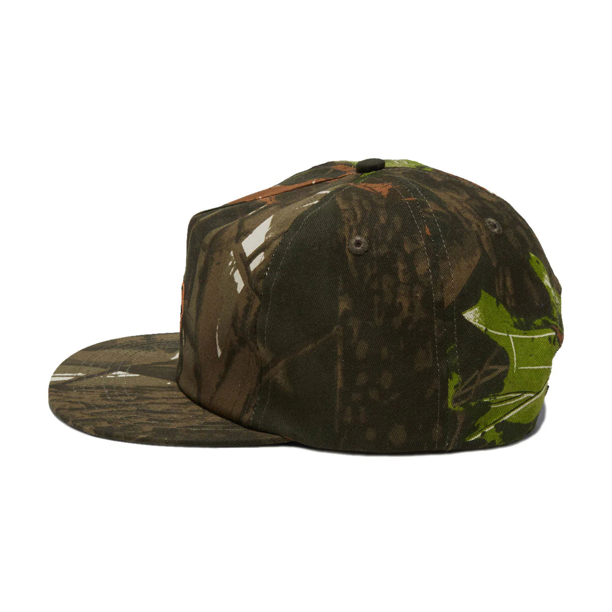 Camouflage baseball cap on a white background