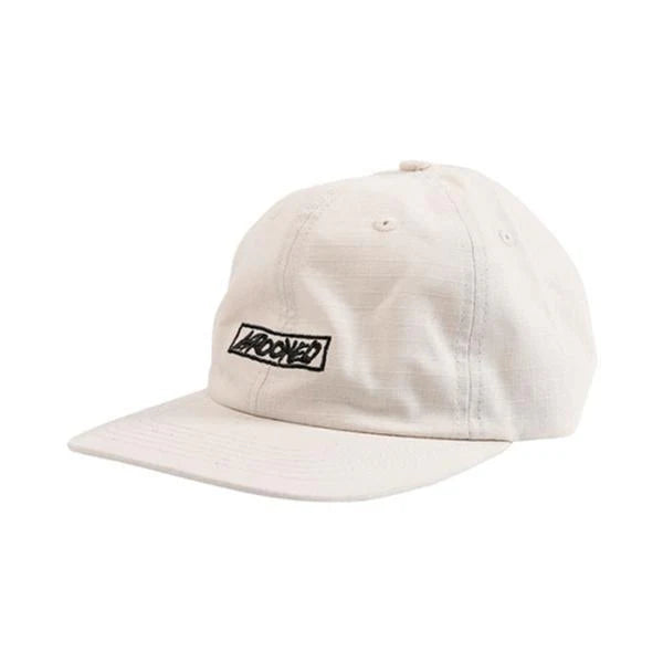 Beige cap with a logo on a white background