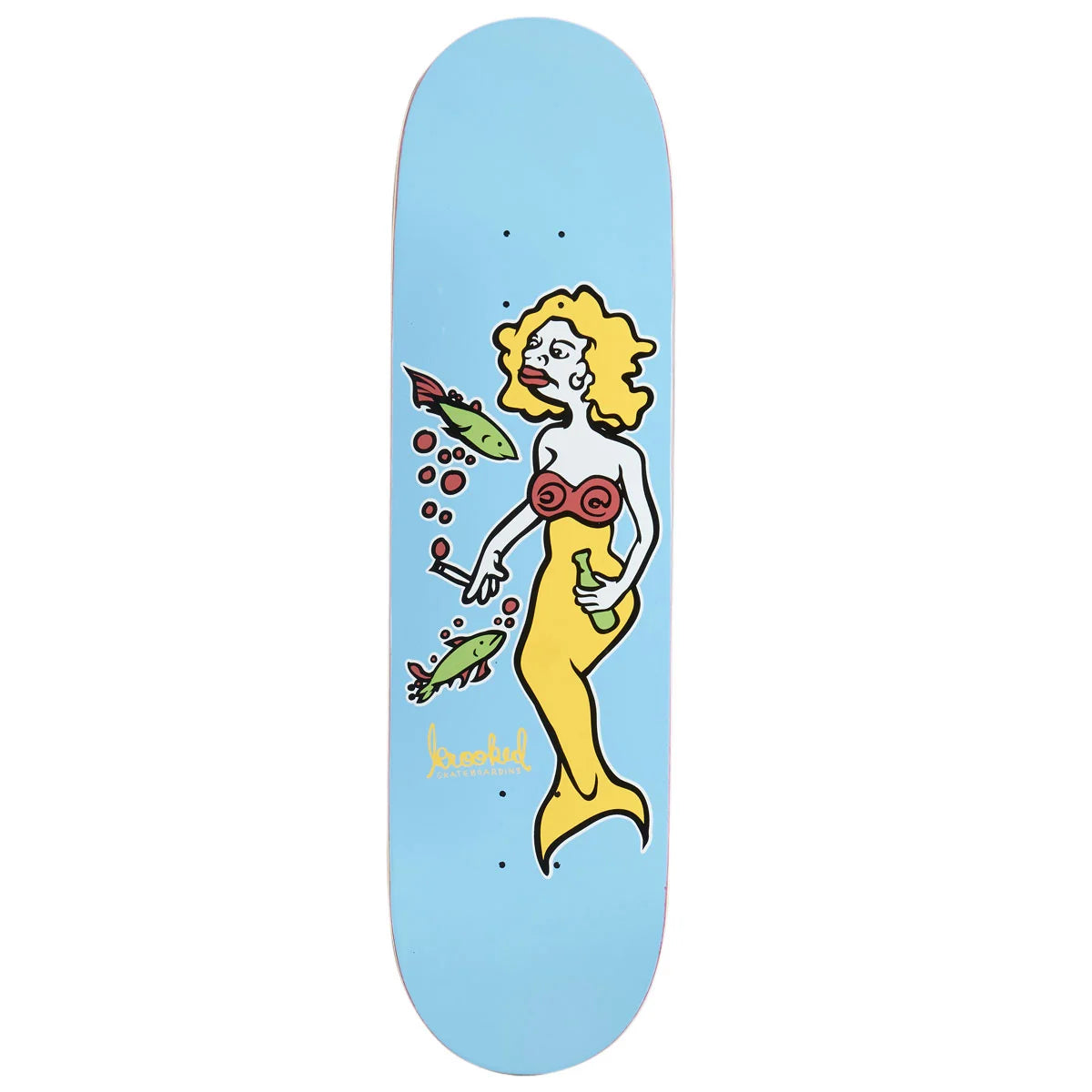 Krooked Skateboard Deck DBX Team Mermaid Light Blue 8.38