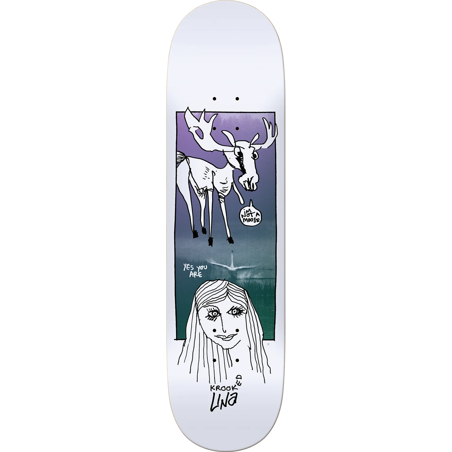 Krooked Skateboard Deck Una Debate 8.38