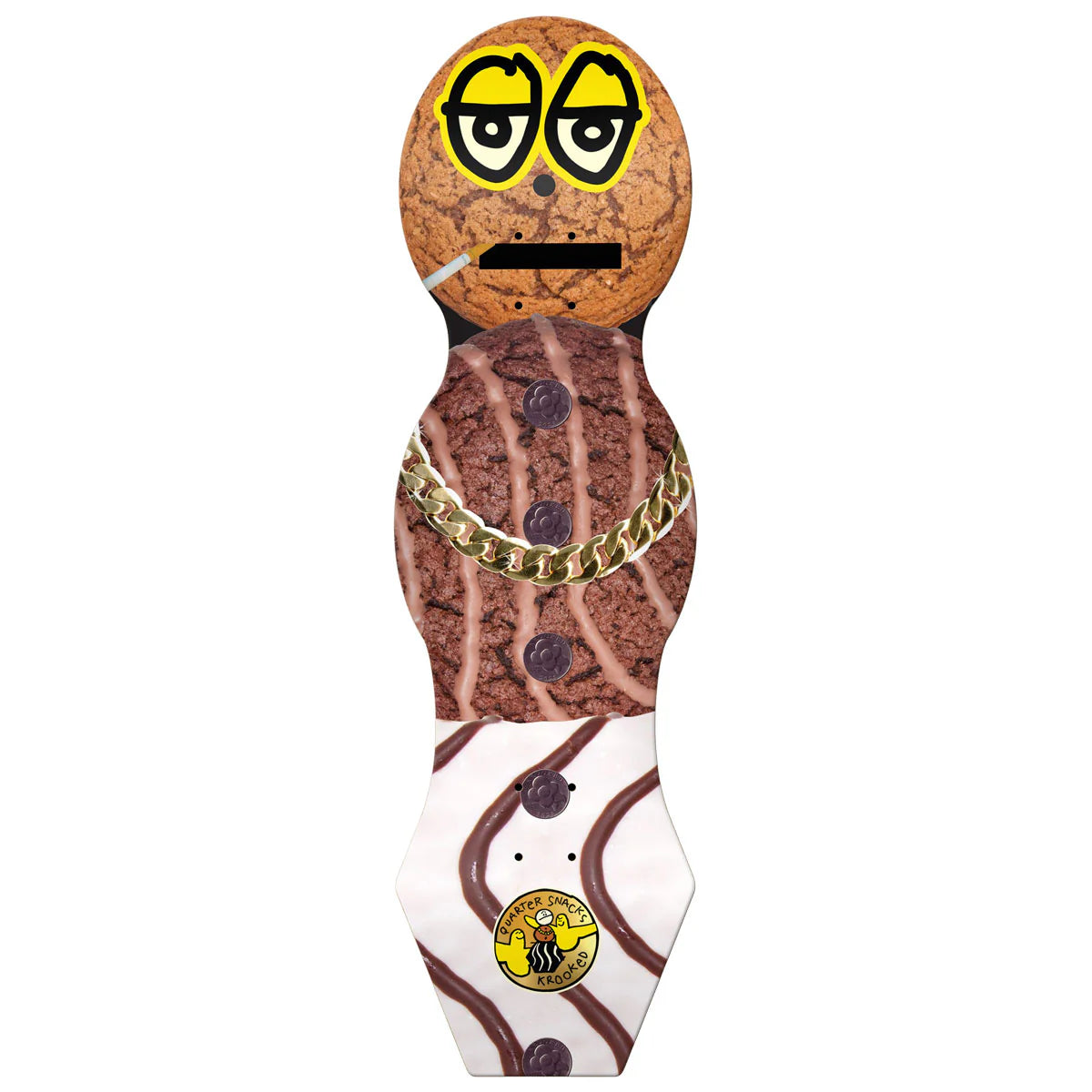 Krooked x Quarter Snacks Skateboard Deck Cruiser 9.0