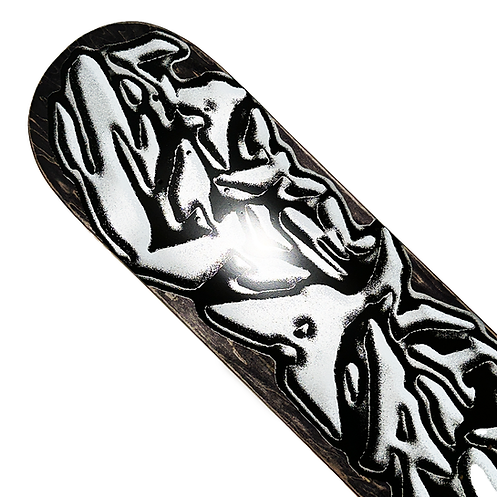 Late Nite Stars Skateboard Deck Liquid Metal Logo 8.75