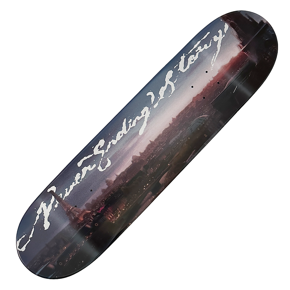 Late Nite Stars Skateboard Deck Never Ending Story Black Dip 8.25