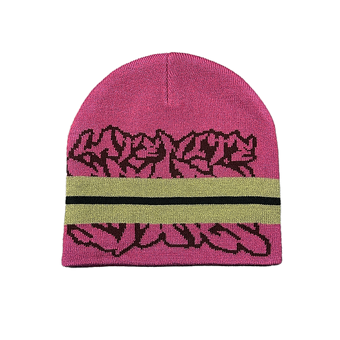 Late Nite Stars Stripe Beanie Red