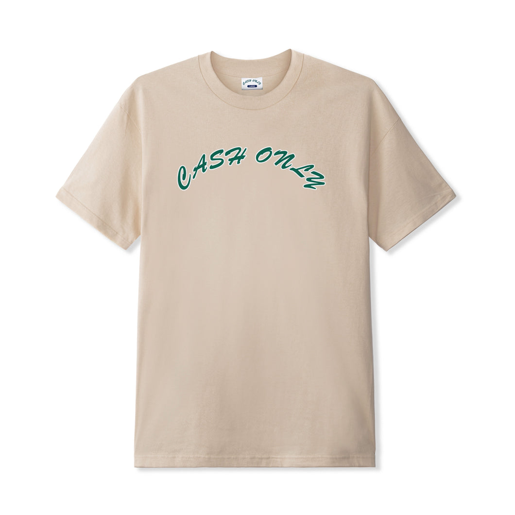 Cash Only Logo Tee - Sand