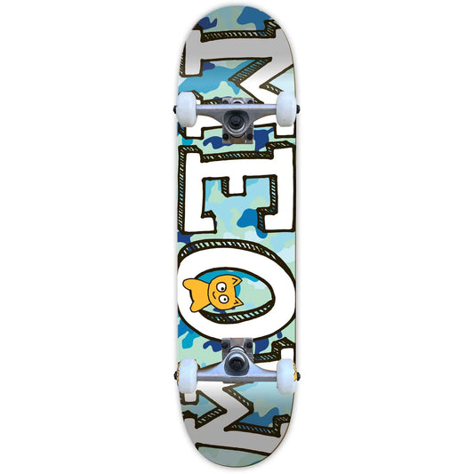 Skateboard with colorful design on a white background