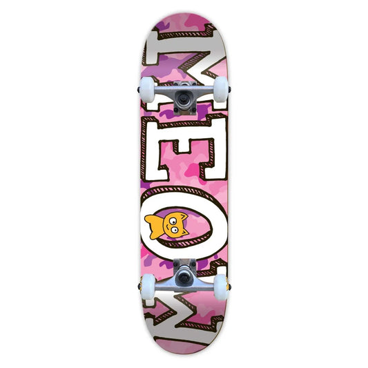 Monopatín completo Meow Logo Camo Rosa 7.5
