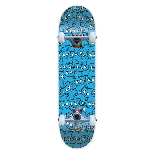 Meow Complete Skateboard Sticker Pile CMKY Cyan 8.25