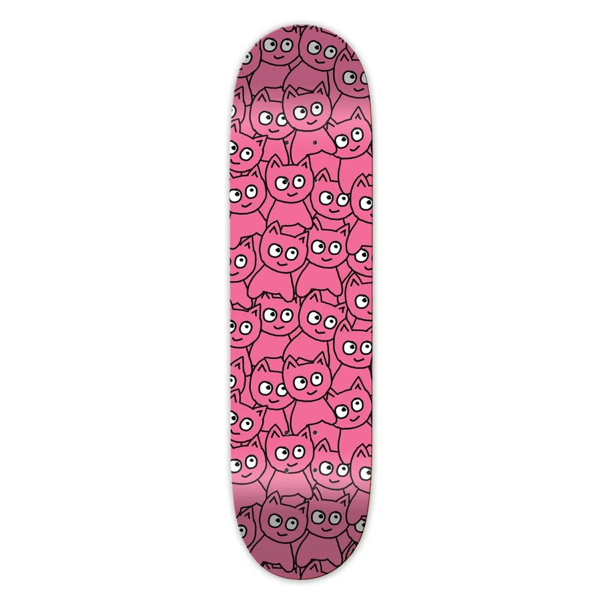 Meow Skateboard Deck Sticker Pile Pink 7.25