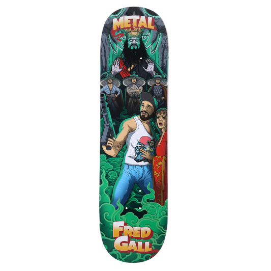 Metal Skateboard Deck Fred Gall Big Trouble 8.5