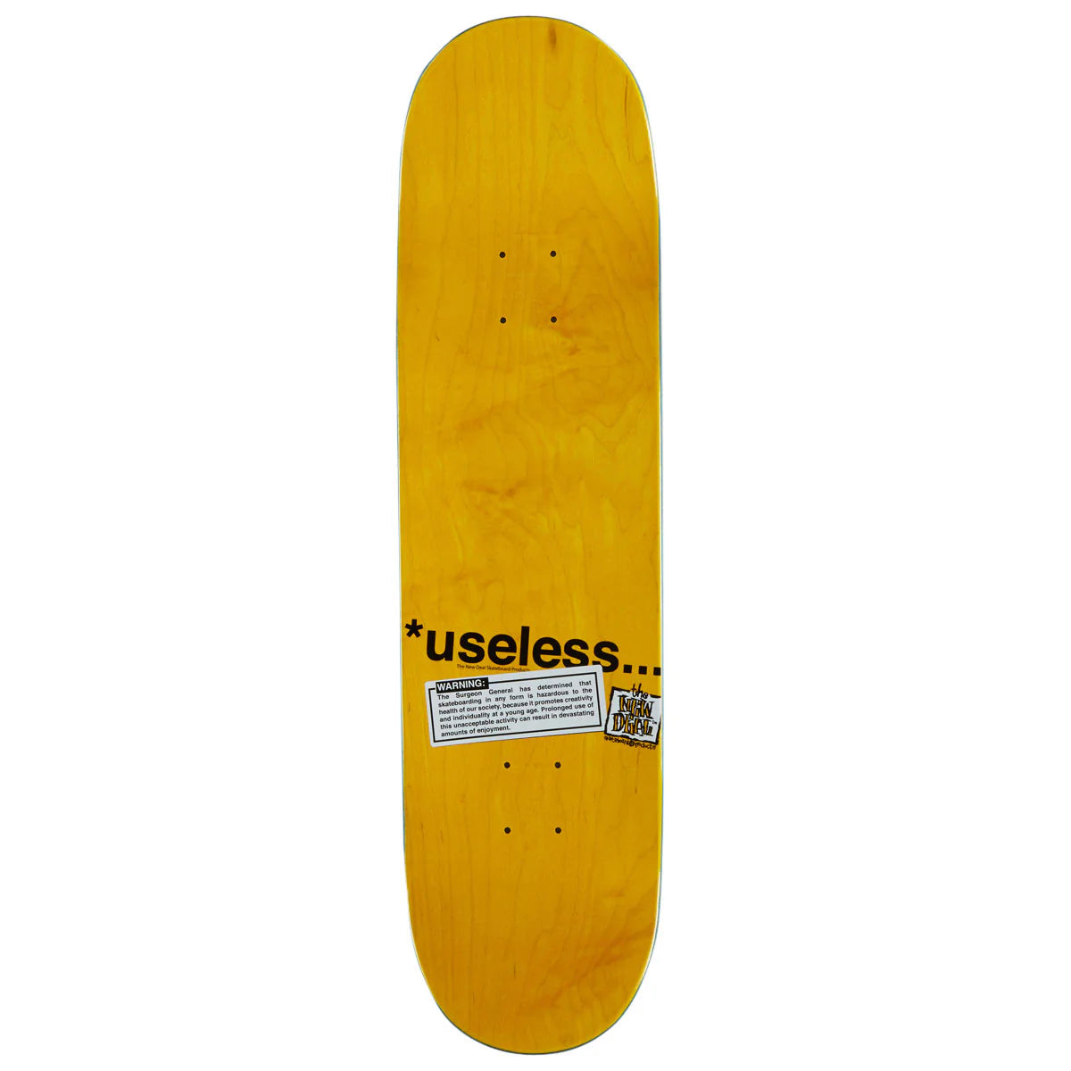 New Deal Skateboard Deck Useless Wooden Toys 8.25