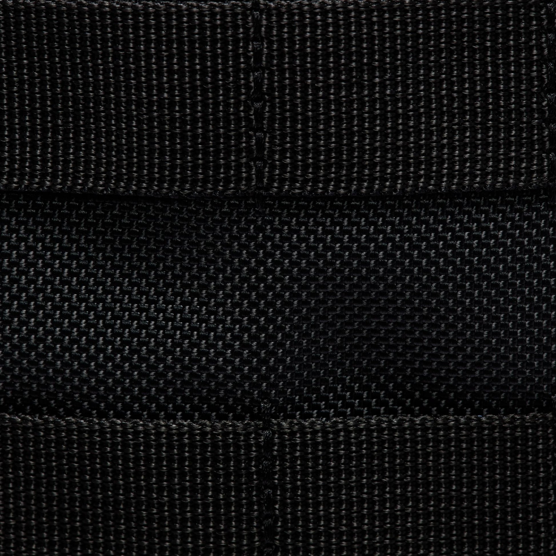Close-up of black woven fabric texture