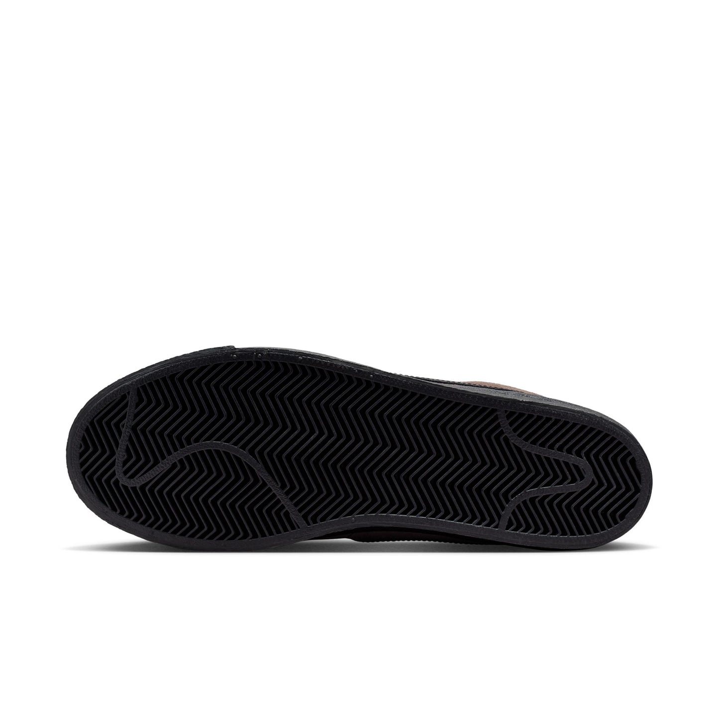 Black sneaker sole on a white background