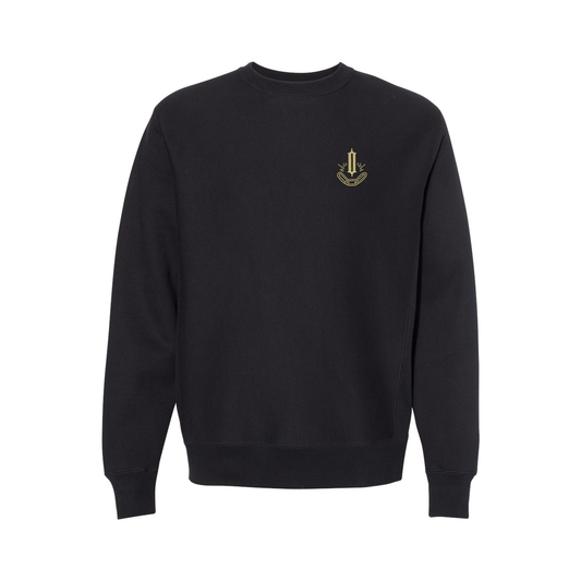 Opaque Crewneck Sweatshirt Chain Black