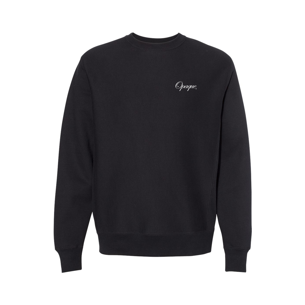 Opaque Crewneck Sweatshirt Script Black