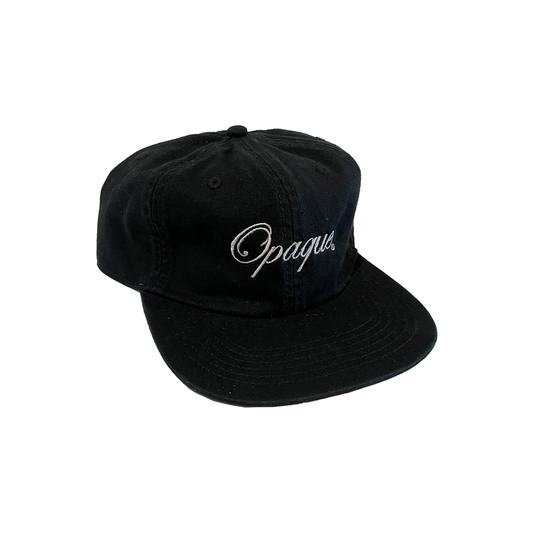 Opaque Hat Script Black