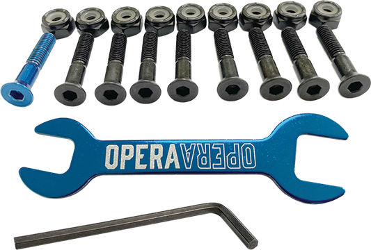 Opera Hardware 1 Inch Allen Black Blue