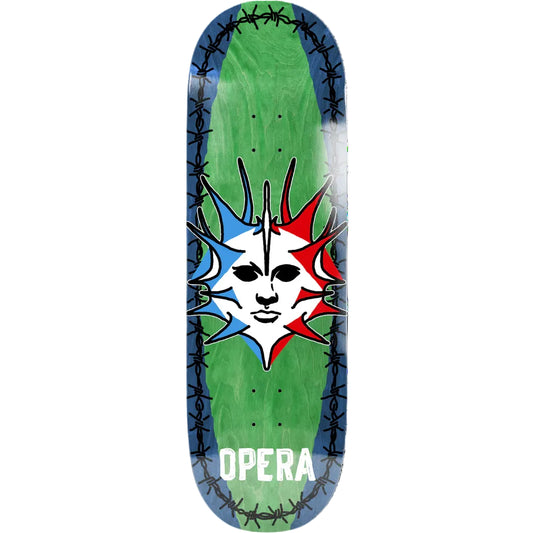 Opera Skateboard Deck Fatties Torn Spike ex7 Blue Green 10.0