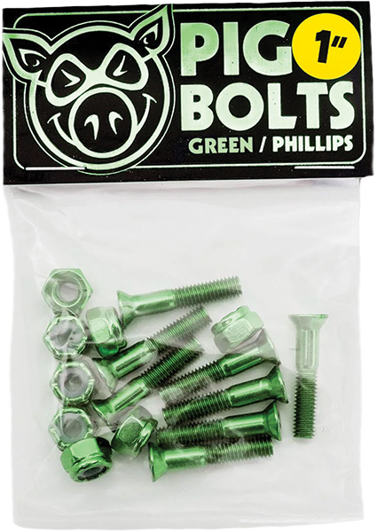 Pig Hardware 1 Inch Phillps Green
