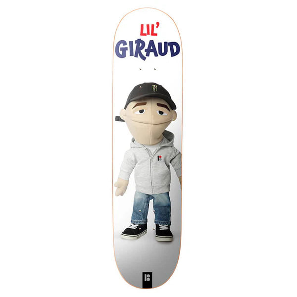 Plush toy resembling a character with 'Lil' Giraud' branding on a white background