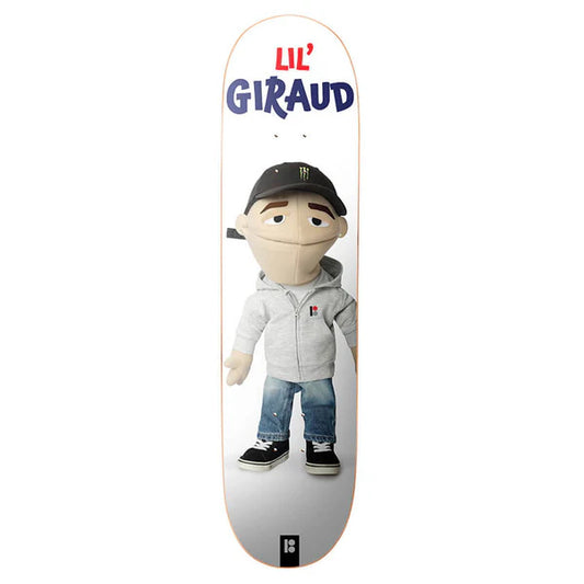 Plush toy resembling a character with 'Lil' Giraud' branding on a white background