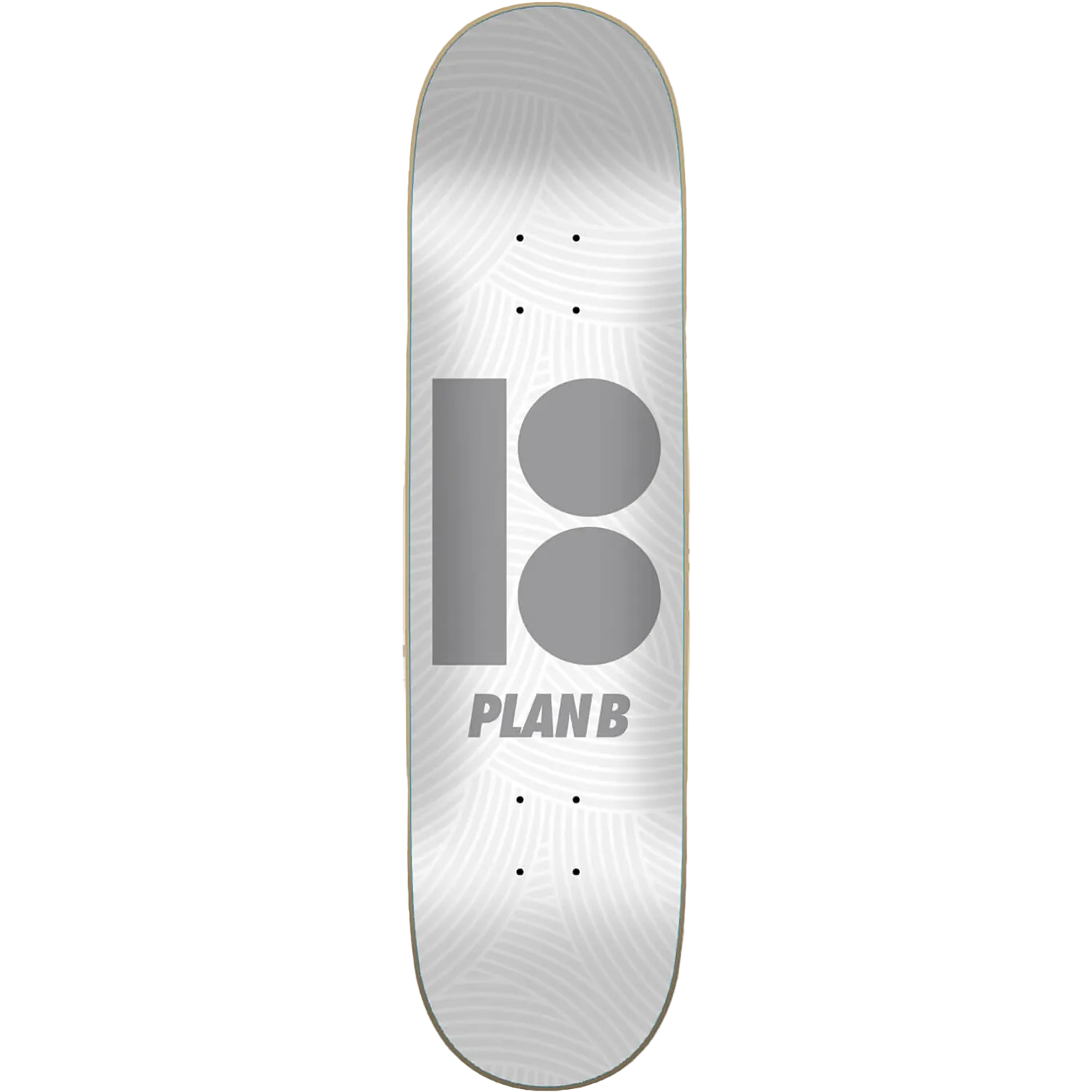 Skateboard deck with 'PLAN B' logo on a white background