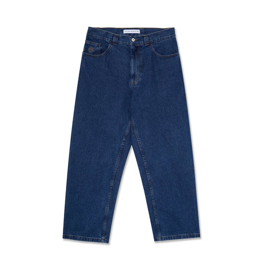 Blue jeans on a white background