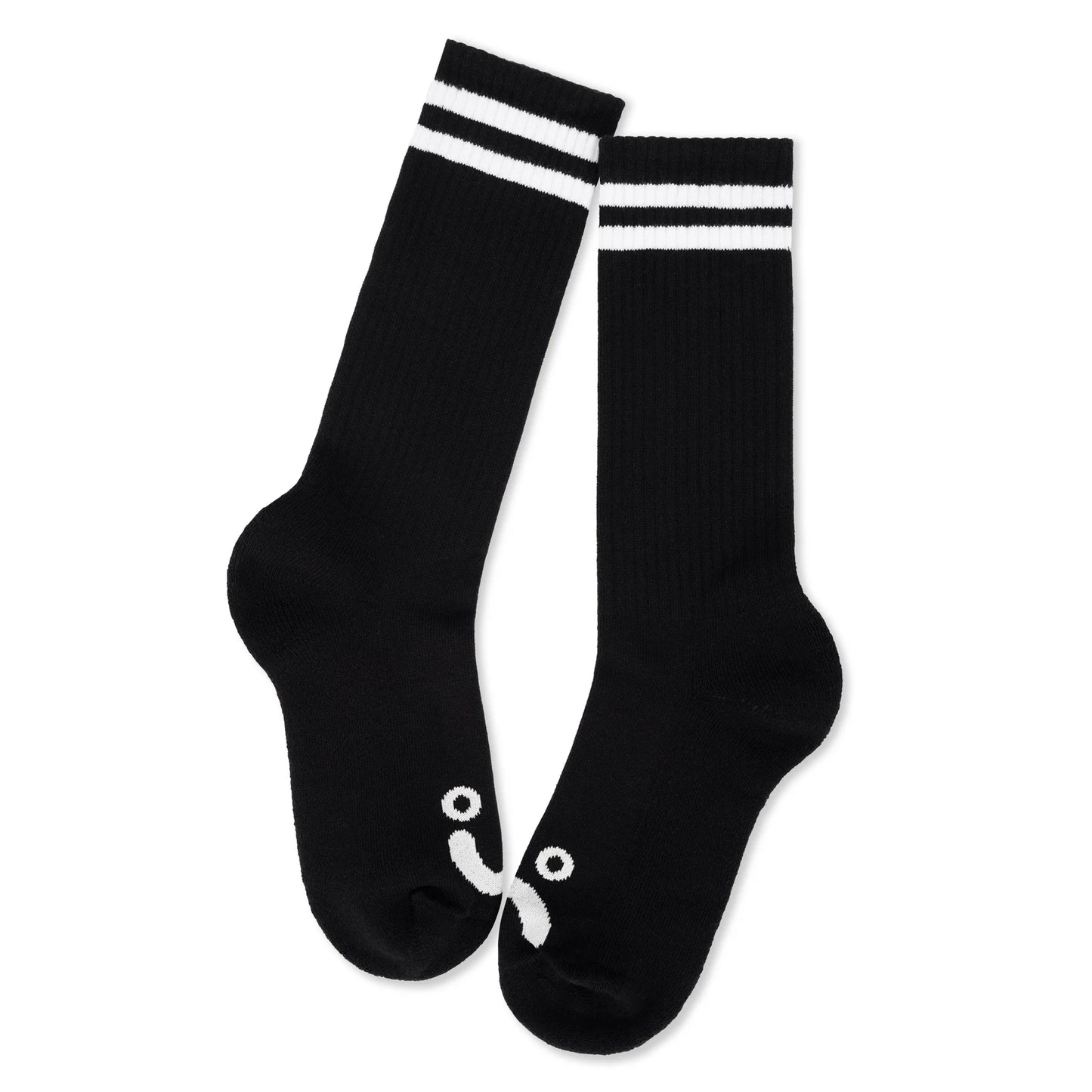 Polar Rib Socks Happy Sad Black
