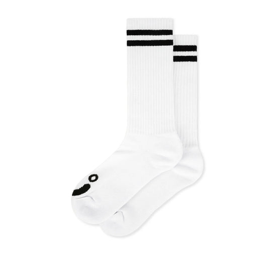 Polar Rib Socks Happy Sad White