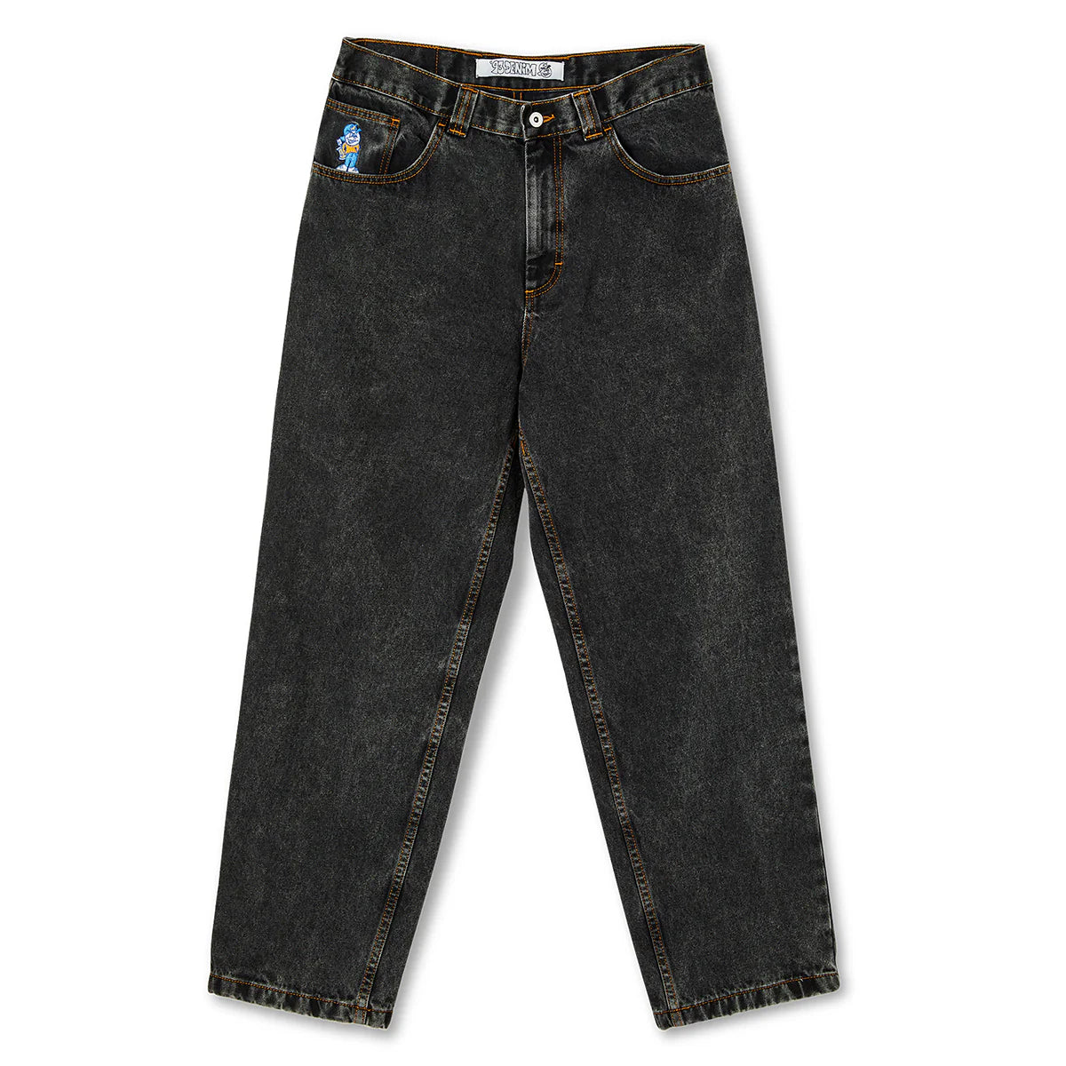 Black jeans on a white background