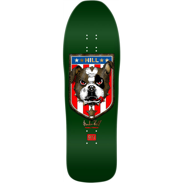 Powell Peralta Skateboard Deck Hill Bulldog 15 Green Gold Foil 10.0