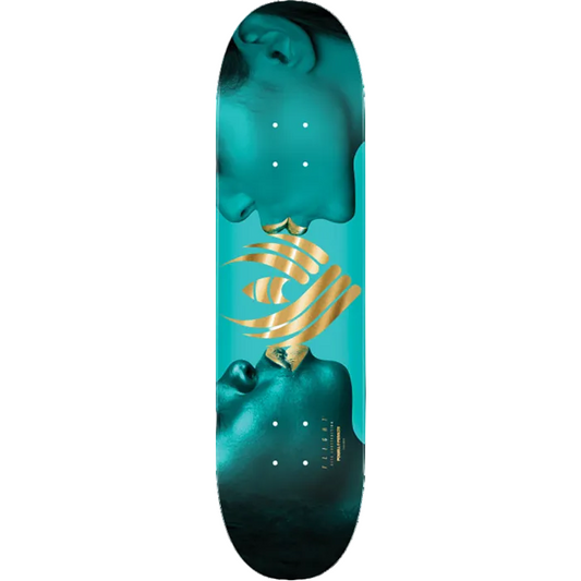 Powell Peralta Skateboard Deck Kiss Turquoise Gold Foil Flight 8.13