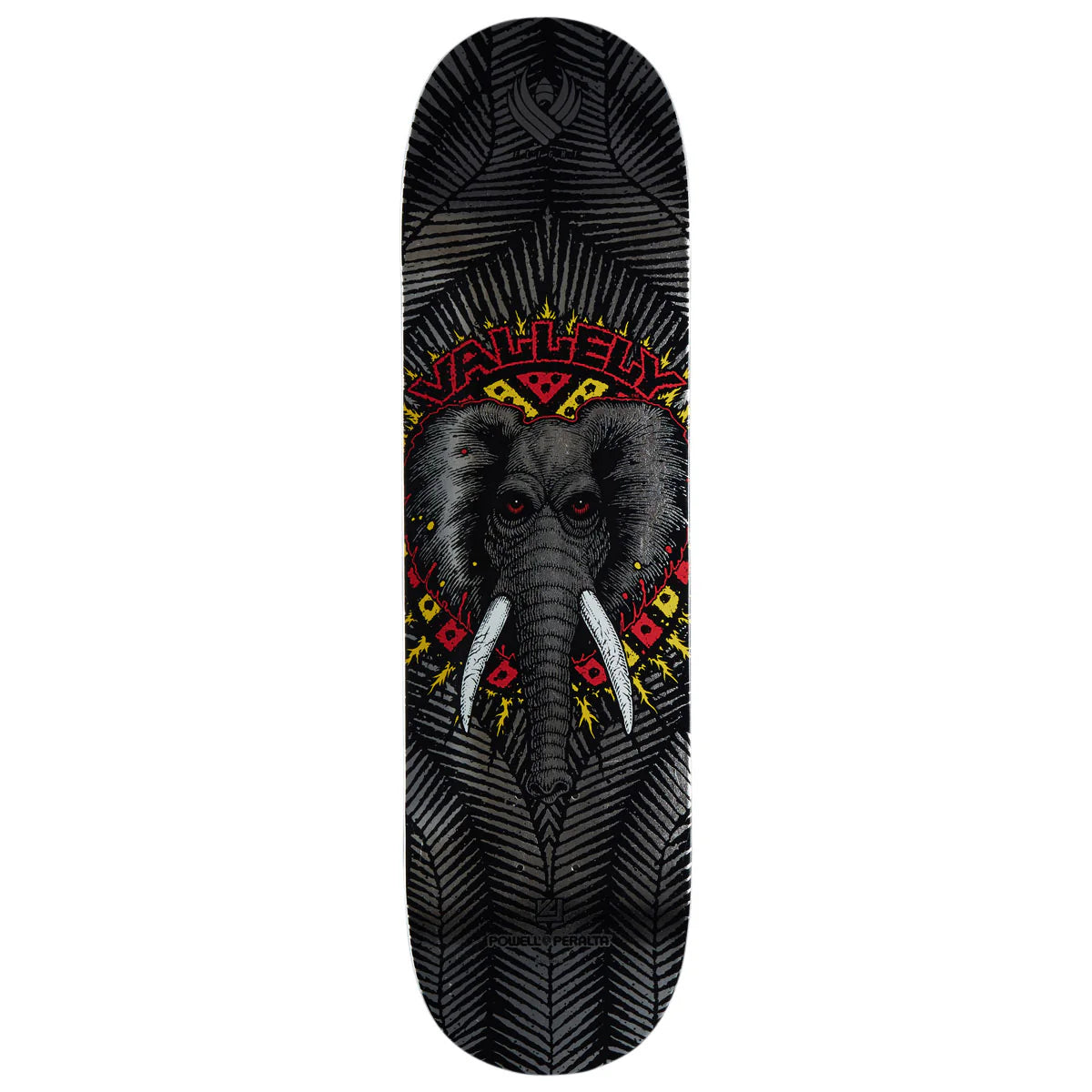 Powell Peralta Skateboard Deck Vallely Elephant Flight Silver 8.38