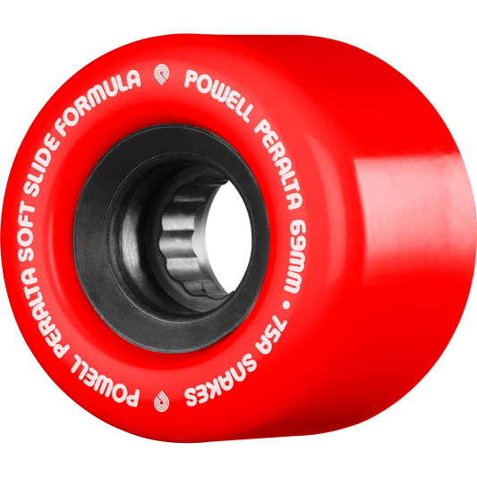 Powell Peralta Wheels Soft Slide Formula Snakes 69mm 75A Red Black