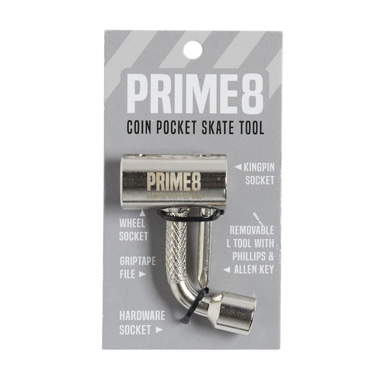 Prime8 coin pocket skate tool packaging on a white background