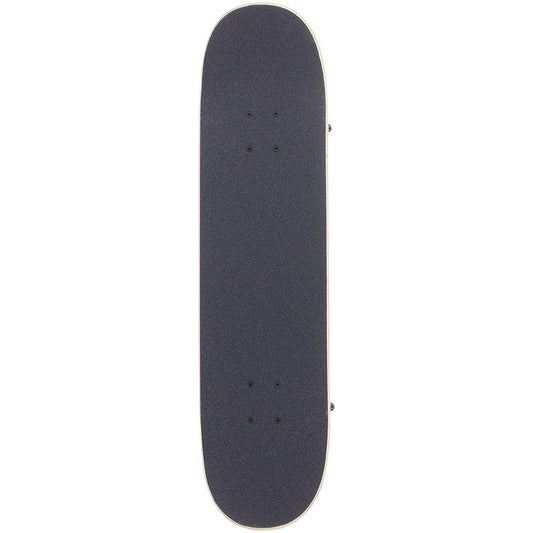Black skateboard deck on a white background