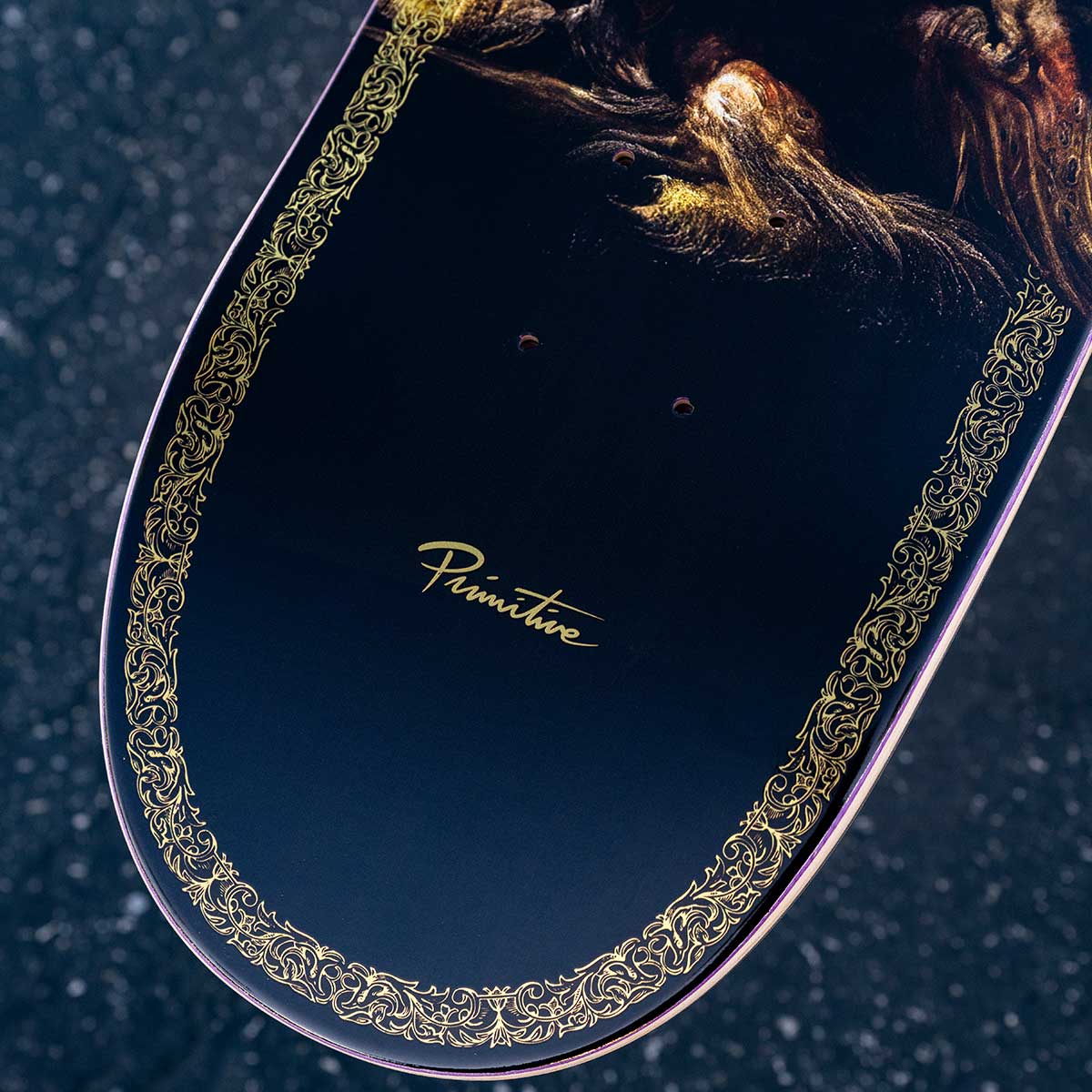 Decorative product with intricate gold detailing and 'Pimpture' branding on a dark background