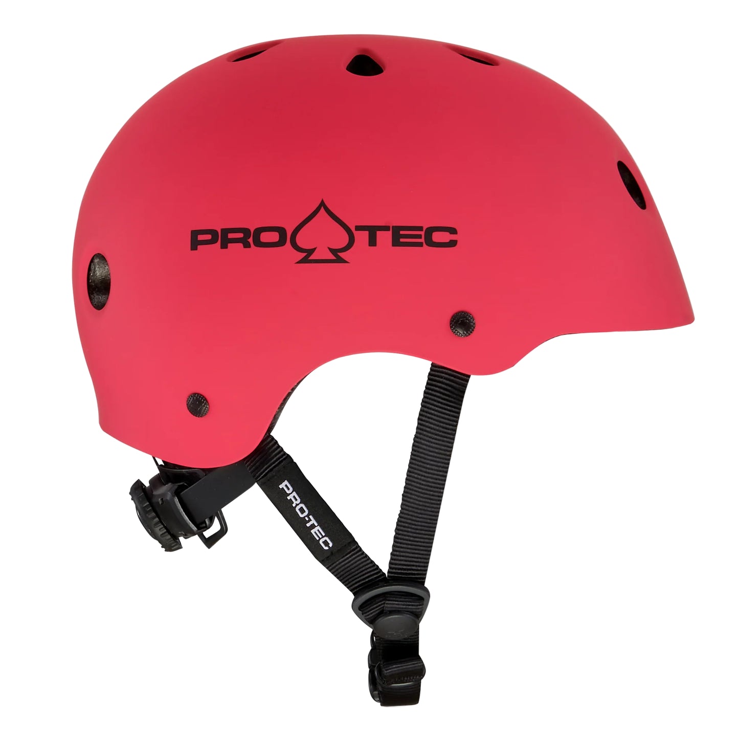 Pink helmet with Pro-Tec logo on a white background