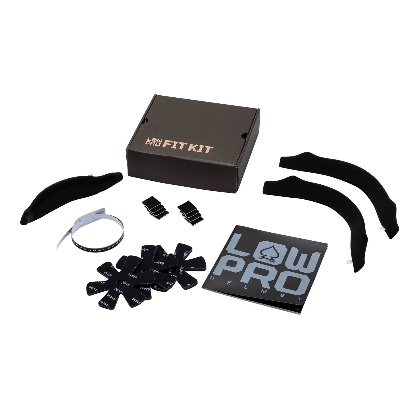 Low Pro Fit Kit with various components on a white background