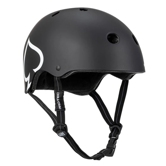 Black helmet with a brand logo on a white background