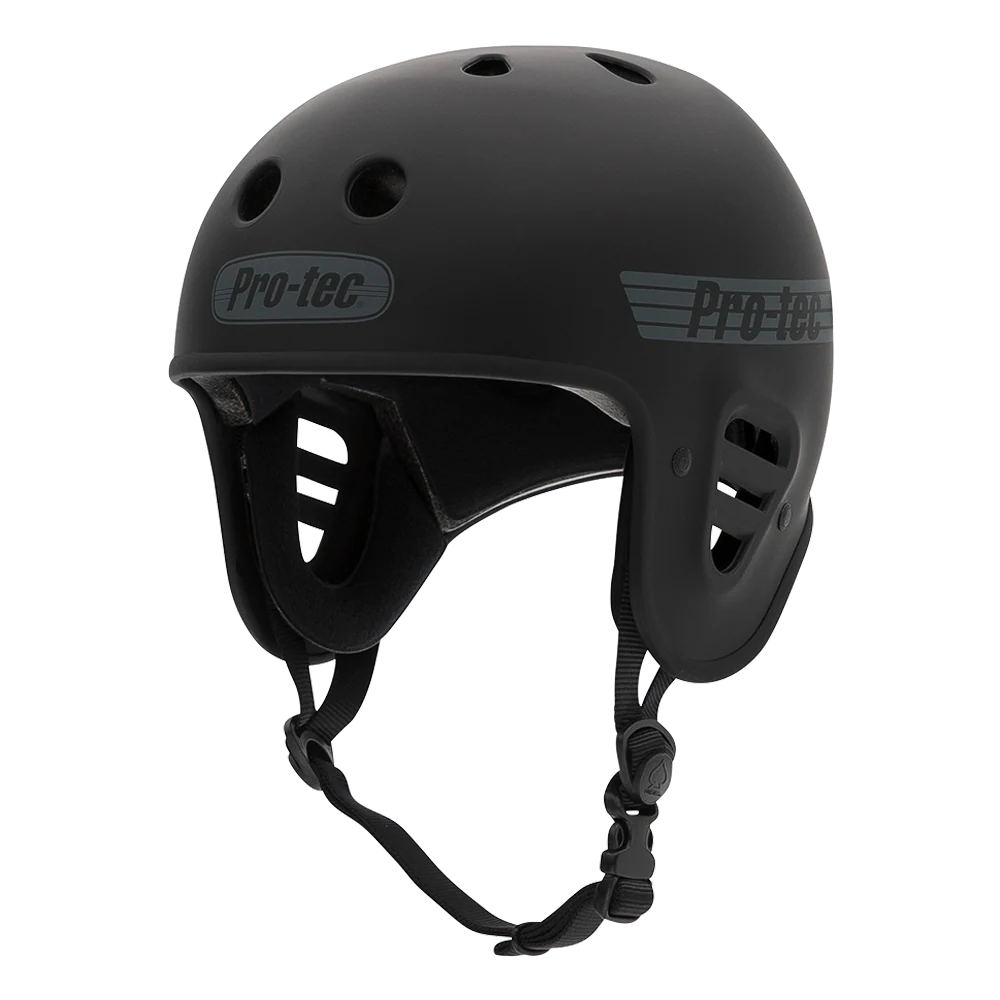 Black helmet with 'Pro-tec' branding on a white background