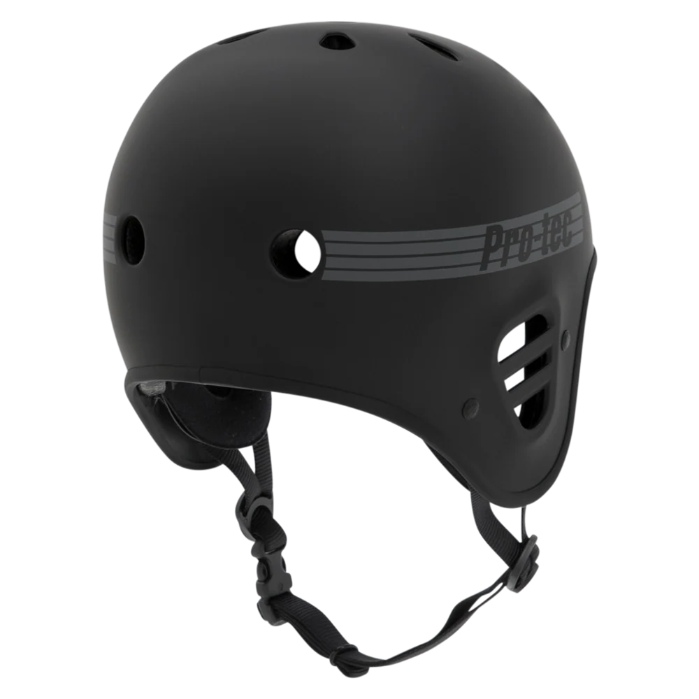 Black helmet with 'Pro-Tec' branding on a white background
