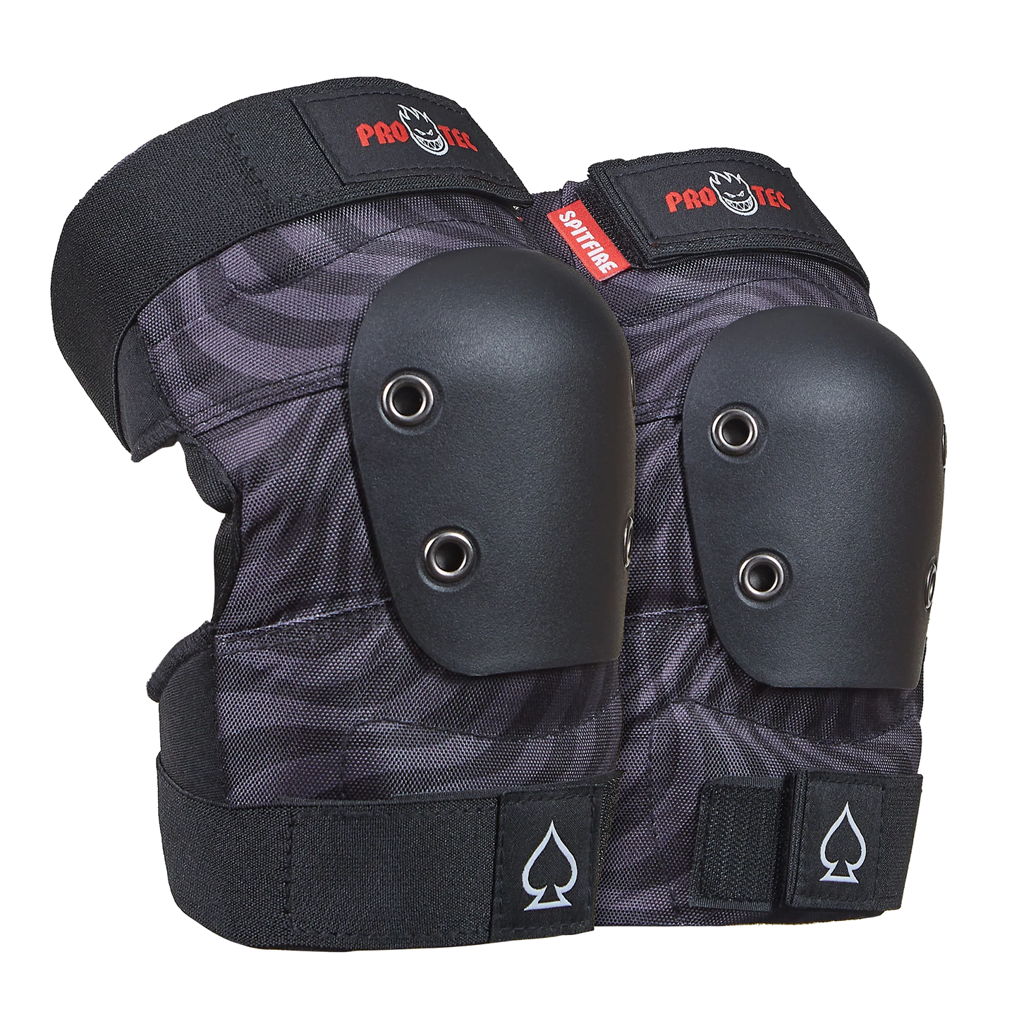 Protec Street Open Back 6 Pack Knee Elbow Wrist Pads Set Black Swirl