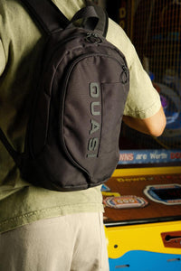 QUASI SKATEBOARDS ARCANA BACKPACK BAG SELECT SKATE SHOP ■ Midsized Daypack ■ 600D Polyester Shell ■ Dual Compartment ■ Outer Patch Pocket ■ Padded Mesh Back ■ Adjustable Sternum Strap ■ Removeable Keychain ■ Cord Access Eyelet ■ 3D PVC Logo ■ 100% Polyester  15 1/2" X 10 1/2" X 4" HOUSTON TEXAS