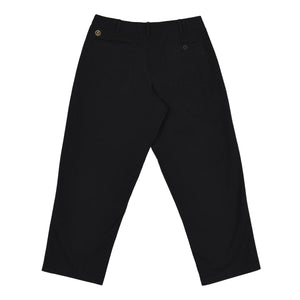 QUASI SKATEBOARDS WARREN TROUSER PANTS BLACK SELECT SKATE SHOP HOUSTON TEXAS SIZE 30 32 34 36 38 ■ Midweight 10oz Twill ■ Baggy Fit, Tapered Leg ■ Pleated Front ■ Damask Woven Label ■ 100% Cotton