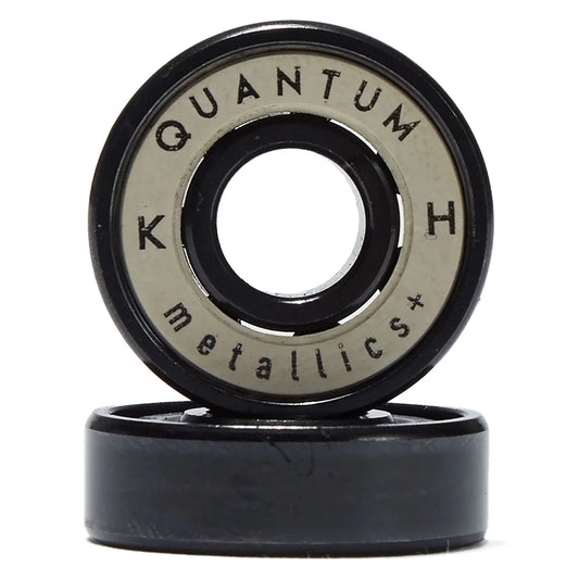 Two black bearings with 'Quantum' and 'K' branding on a white background